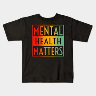 Mental Health Matters Human Brain Counselor Therapist Kids T-Shirt